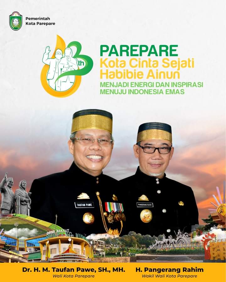 HUT ke-63 Parepare, Taufan Pawe Bawa Kota Cinta Menuju Peradaban Lebih Baik Terdepan di Sulsel